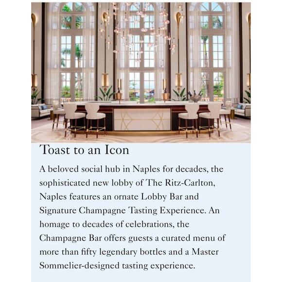 Ritz-Carlton Naples Florida Escape Magazine 2024 NEW Rare Ritz Naples Hotel Book - Picture 8 of 14